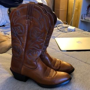 Brown cowboy boots